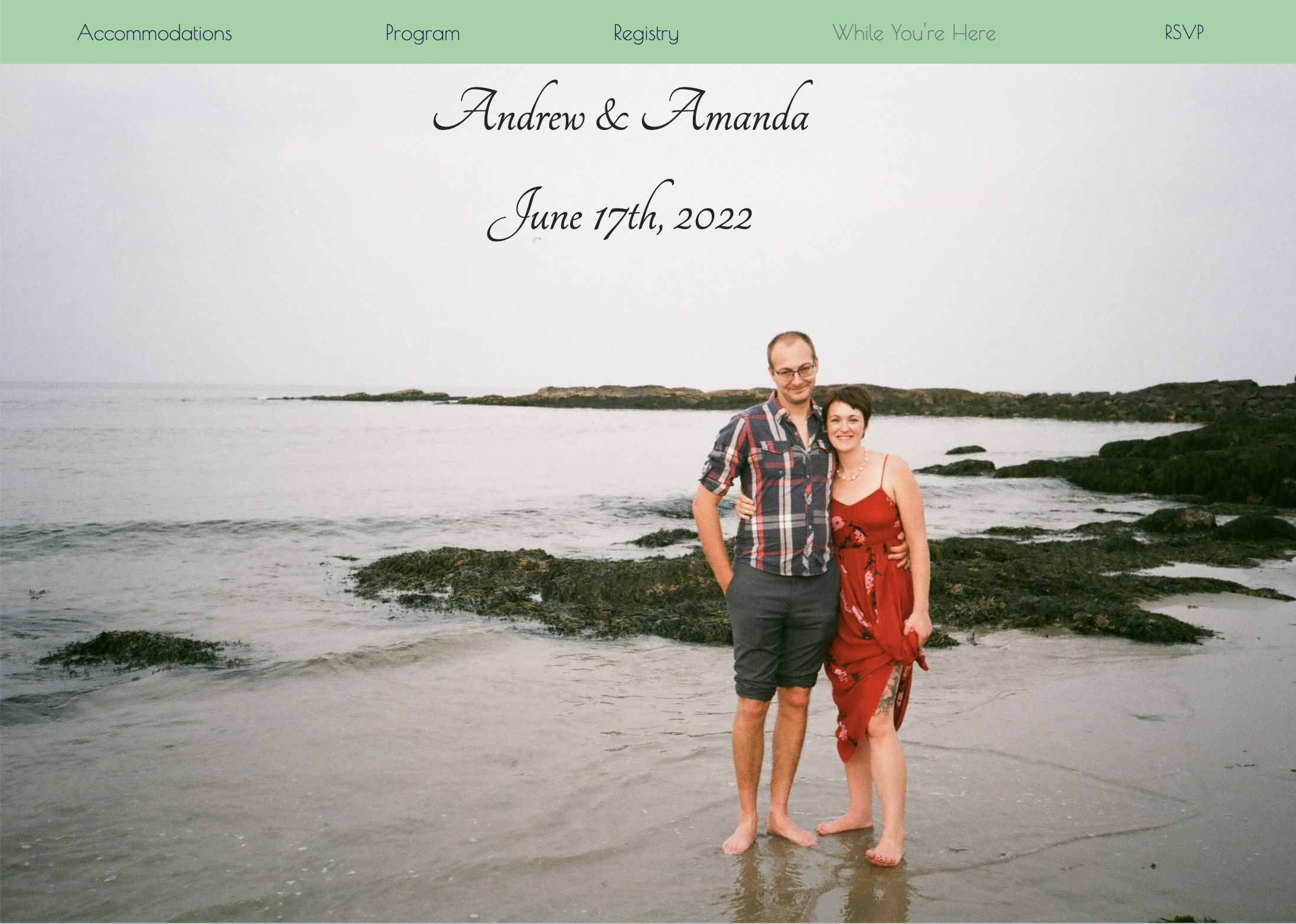 Screenshot of My Wedding Site